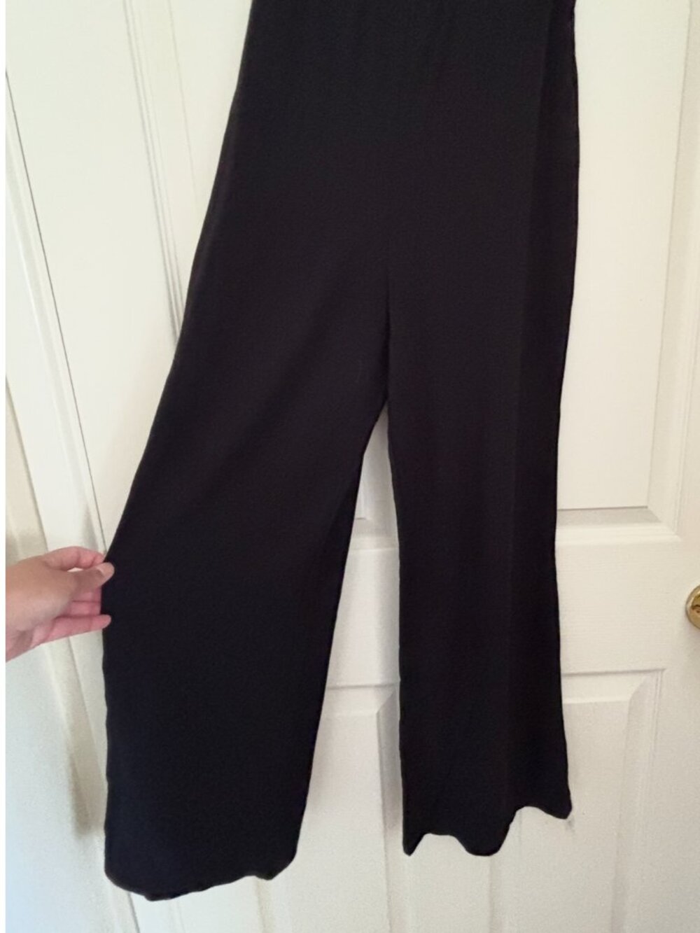 Reformation Rylee Scoop Back Jersey Stretch Knit Crop Black Jumpsuit Sz. XS NWOT - Picture 7 of 9